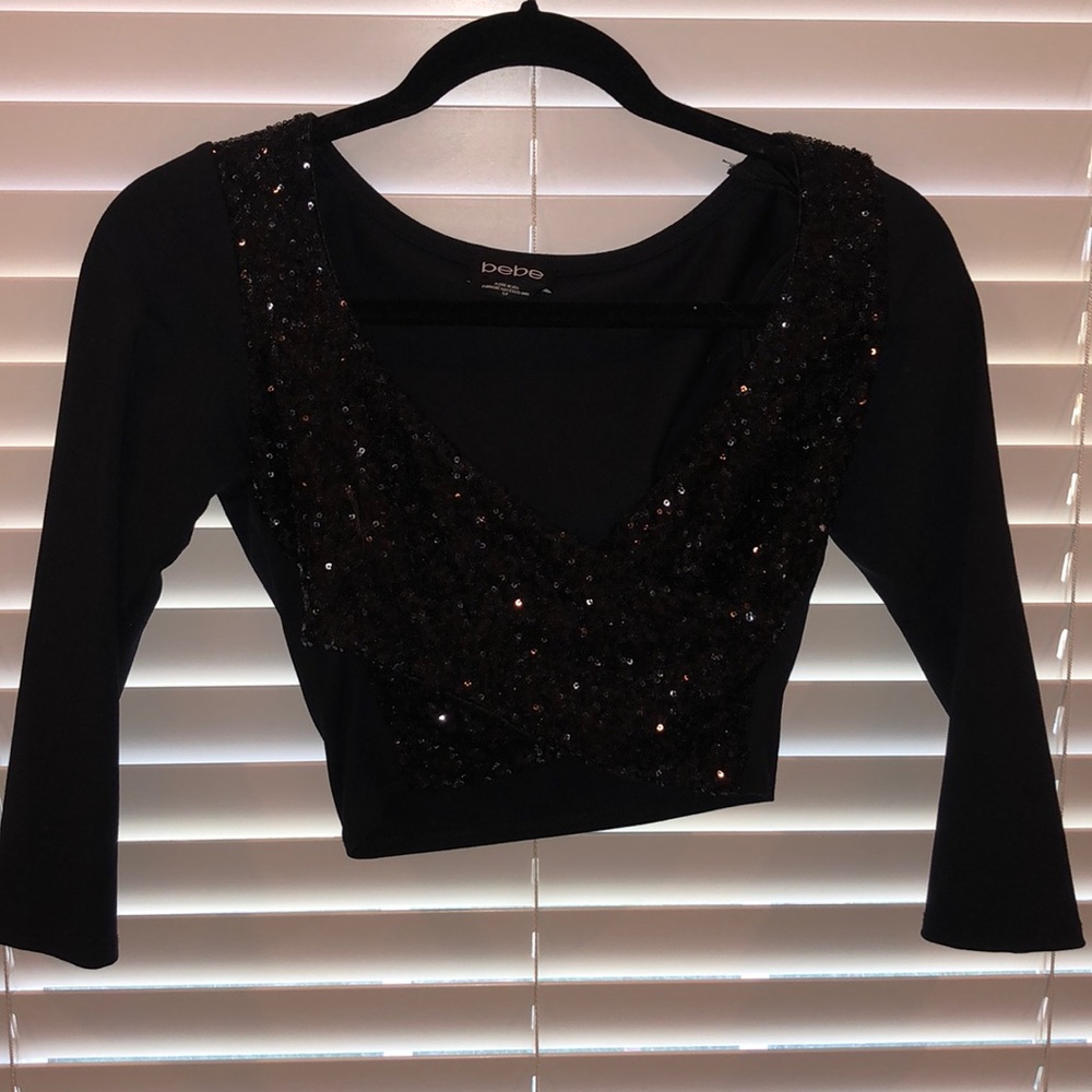 Sequin crop top